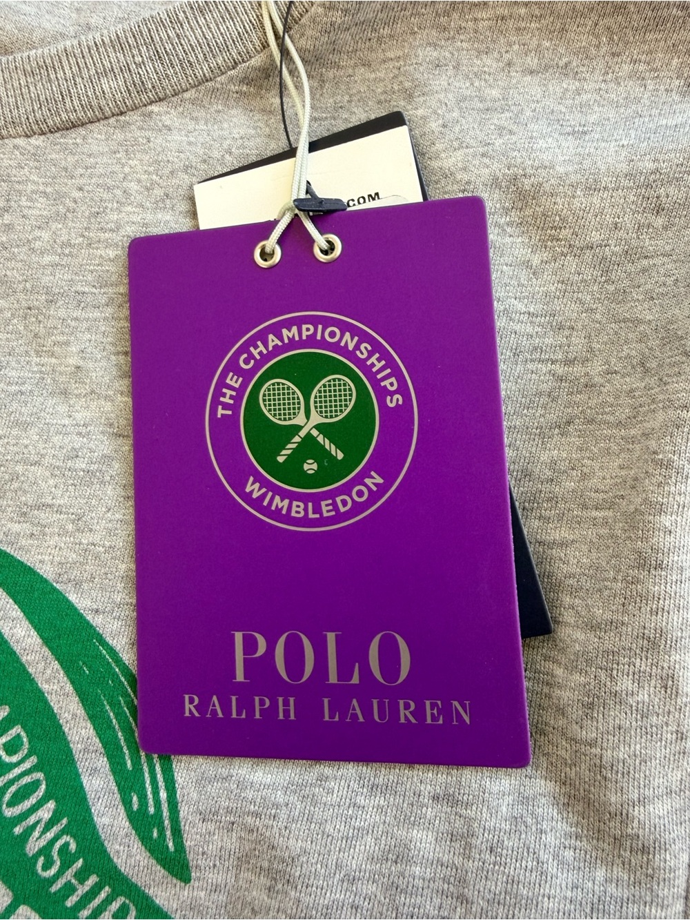 WIMBELDON Polo by Ralph Lauren Gray "I Wimbeldon You" Women’s Tee-NWT- Sz S - Picture 5 of 7